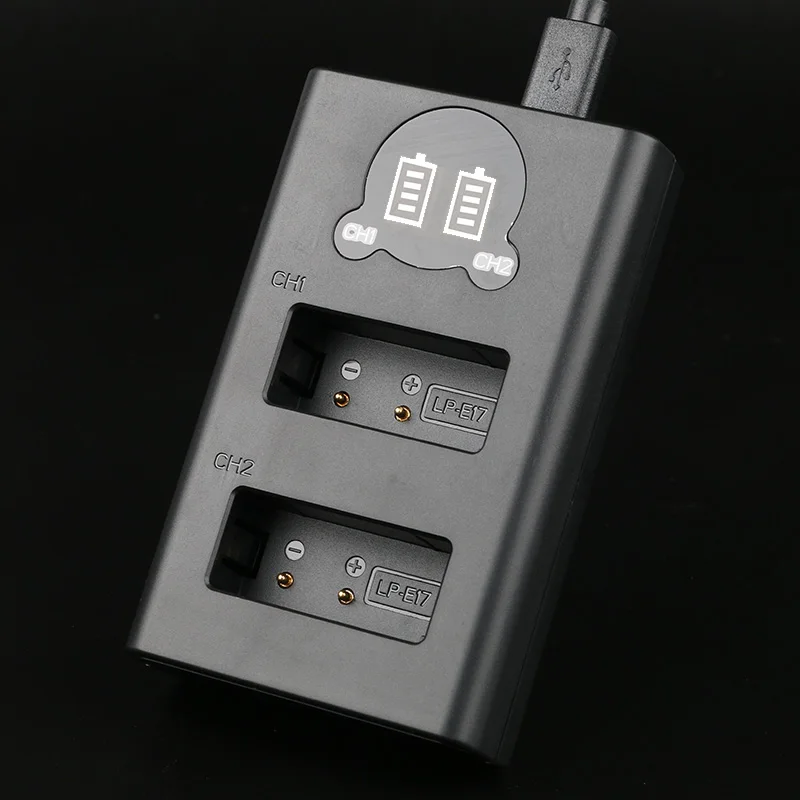NP-FZ100 NP FZ100 NP-FW50 NP FW50 LP-E6 LP E6 LP-E17 LP E17 EN-EL14 EN EL14 EN-EL15 EN EL15 Dual LED Camera battery  Charger 