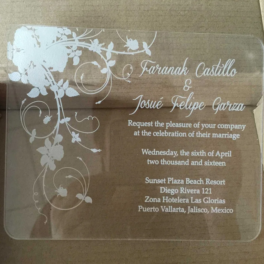 Acrylic Wedding Invitations Gangcraft Online Get Acrylic Wedding Invitation Aliexpress Invitations