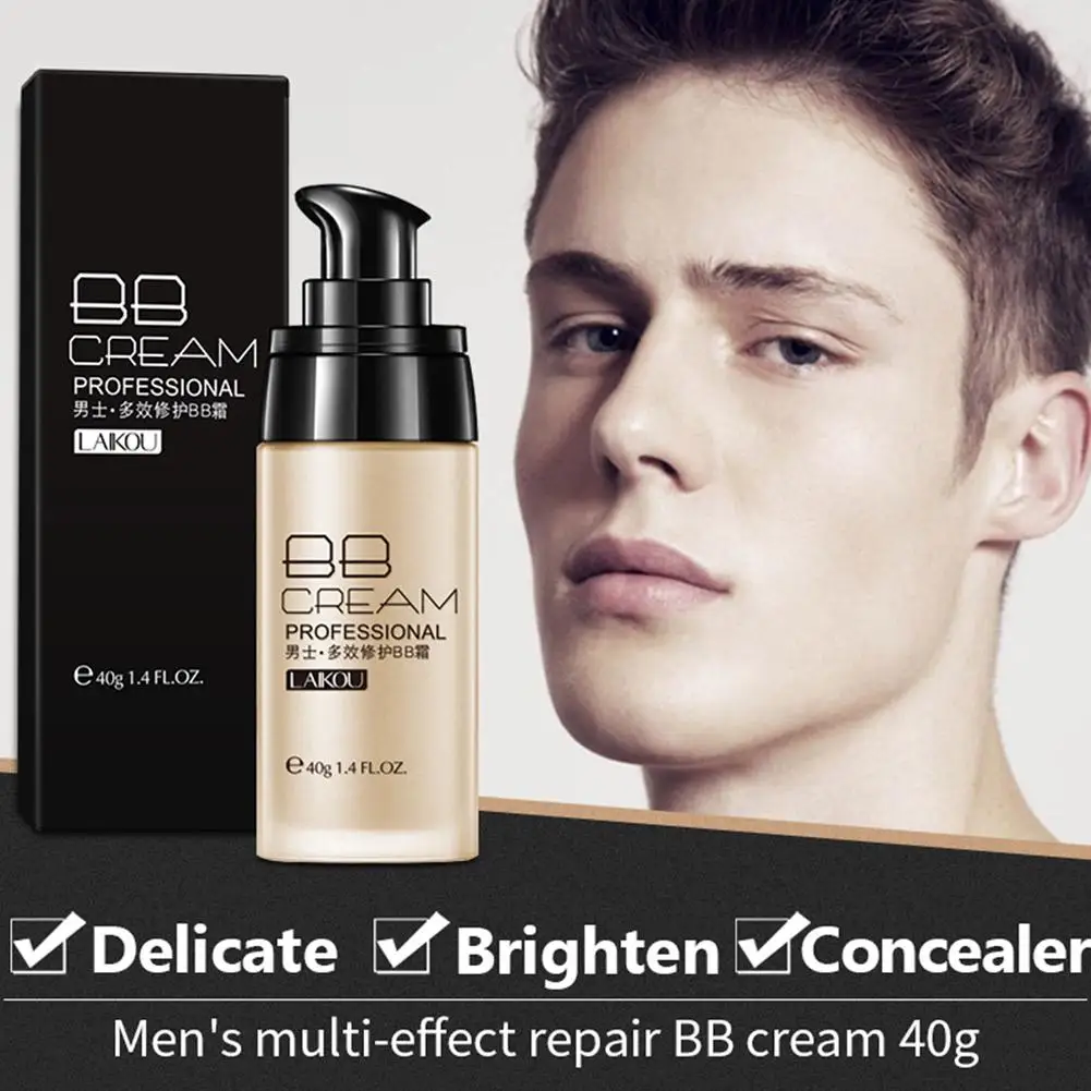 

DSstyles Men BB Cream Face Cream Natural Whitening Beauty Skin Care Concealer Face Foundation Liquid Makeup Korean Cosmetics