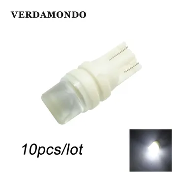 

10X W5W T10 3D LED Lamp Ceramic Lens LED 194 168 Wedge Side License Plate Light Lamp Instrument Panel Lamp White DC 12V