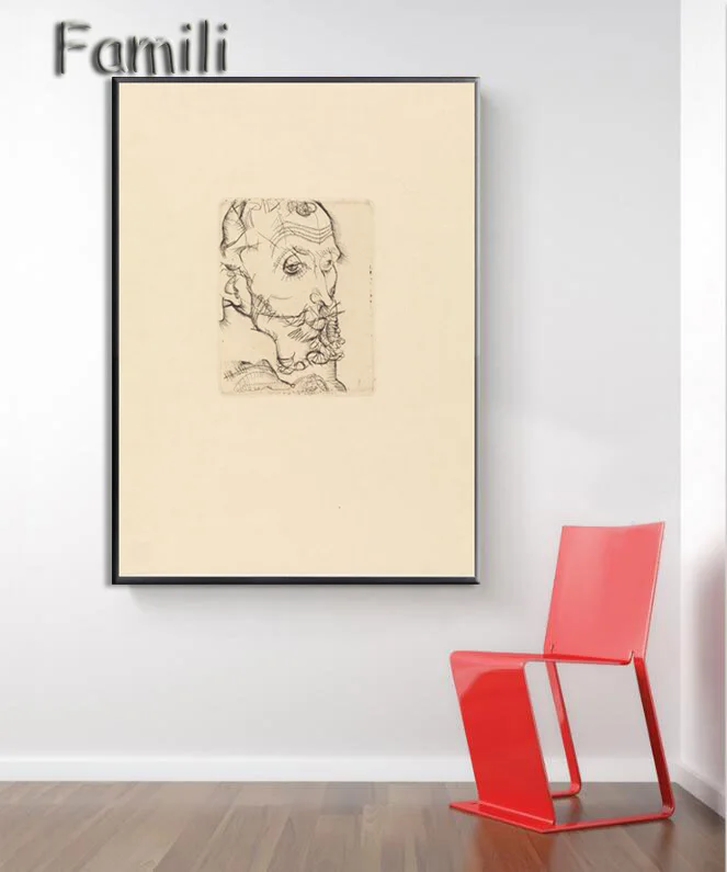Egon Schiele Abstact цвет тела деление Эскиз Холст Художественная печать живопись плакат Настенная картина для гостиной домашний декор - Цвет: Цвет: желтый