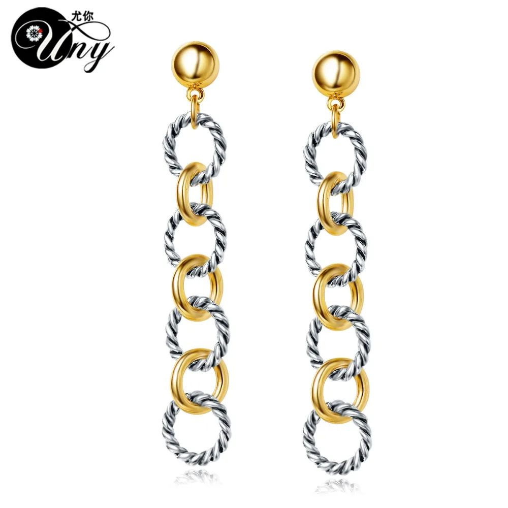 UNY Fashion Luxury Earrings Brand David Stud post drop Earring Elegant