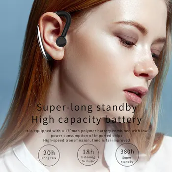 

New Sport Bluetooth Earphone Hands-free Headphone Ear Hook Painless Headset Headsets Earbud
