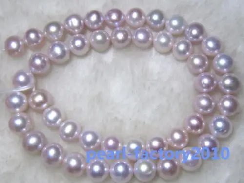 

19" new 18" 10-9 MM SOUTH SEA NATURAL GOLD Light purple PEARL NECKLACE 14K CLASP (0926)