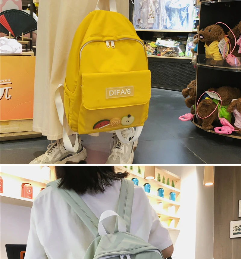 DCIMOR водонепроницаемый нейлоновый женский рюкзак женский прозрачный флип передний карман дорожный рюкзак школьный рюкзак для девочек-подростков Mochila