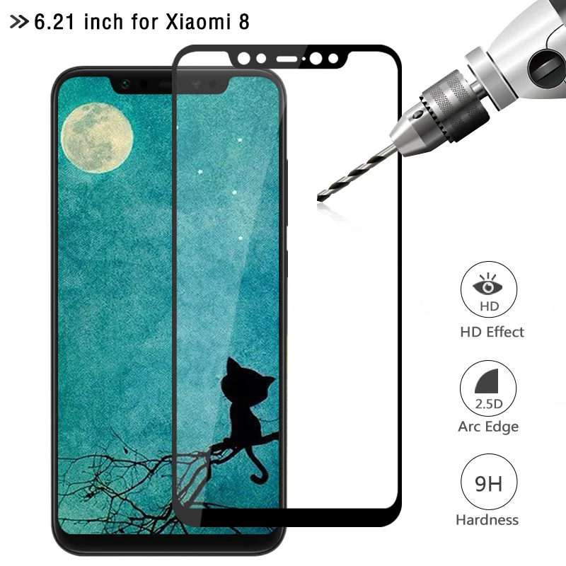 Protective Tempered Glass for Xiaomi 8 Mi8 Screen Protection Back Protector Full Cover M8 | Мобильные телефоны и