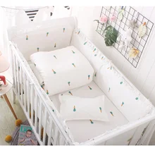 Супер Мягкое хлопковое детское постельное белье для новорожденных, съемное постельное для колыбели, набор в кроватках для младенцев, защита для кроватки, бамперы