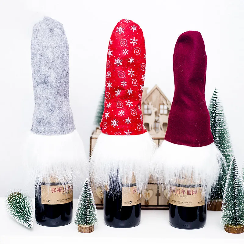 

Christmas Wine Bottle Bag Champagne Bottle Set Decorative Christmas Supplies Home Garden Festive Party Supplies
