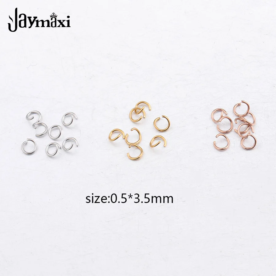 Jaymaxi 0 5*3 5 мм соединительное кольцо из нержавеющей стали 3 цвета DIY Jewerly материал