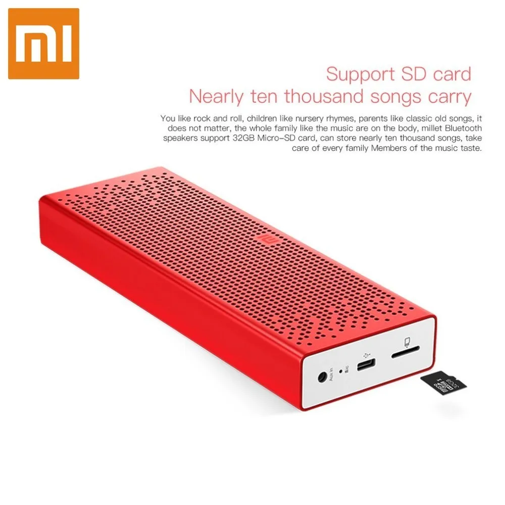 

Xiaomi Mini Portable Bluetooth 4.0 Speaker Wireless Stereo Square Box MP3 Player Support Hands-free & TF Card Reading