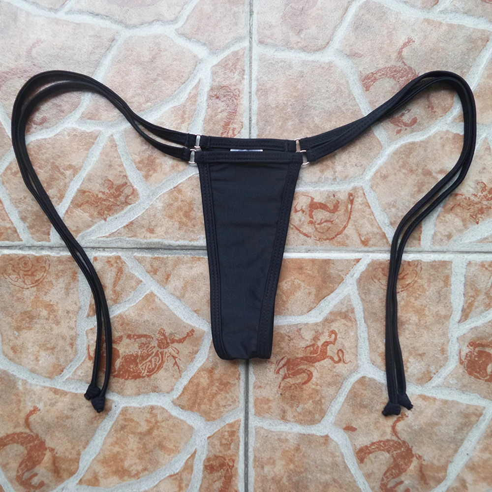 Сексуальное микро мини-бикини с завязками, раздельное бикини, топ, низ, плавки, женская одежда для плавания, женские бразильские танга, трусики V02B