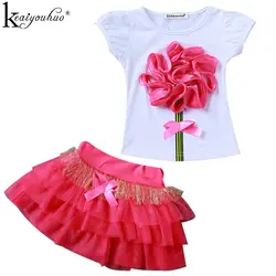 Летняя одежда для девочек, Пасхальный костюм для детей, комплекты одежды с цветочным рисунком, карнавальный спортивный костюм для
