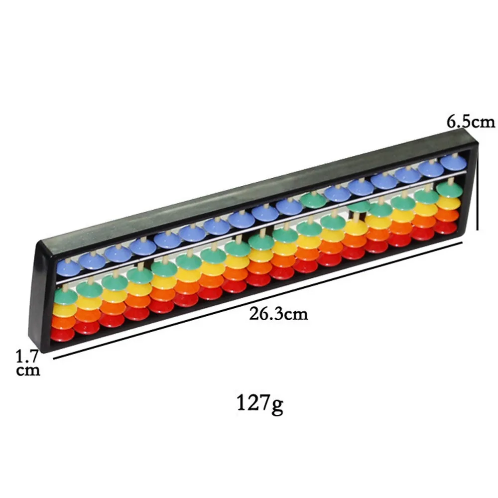 Пластиковые стержни Abacus, разноцветные бусины, арифметические счеты соробан, детские математические инструменты, игрушки, китайские игрушечные счеты, Обучающие счеты - Цвет: 17 rods