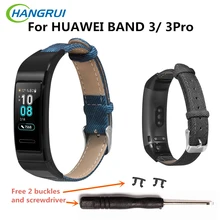 Джинсовый Ретро ремешок для часов huawei Band 3 Pro с 2 пряжками 1 отвертка подарок для band3 3Pro полосы Роскошные умные часы ремни