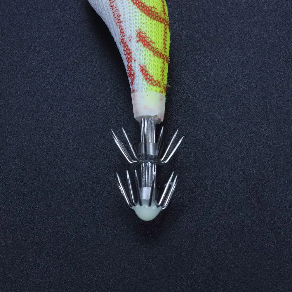 Noctilucent Glow Beard Shrimp Prawn Lures Cuttlefish Squid Jigs Baits Hook (13)