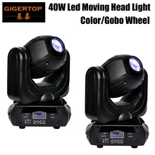 2 шт./лот Американский DJ TIPTOP 40 Вт Светодиодный эффект двигающегося кабельного наконечника света DMX 10/12CH Tyanshine высокой мощности Светодиодный s 110 V-240 V