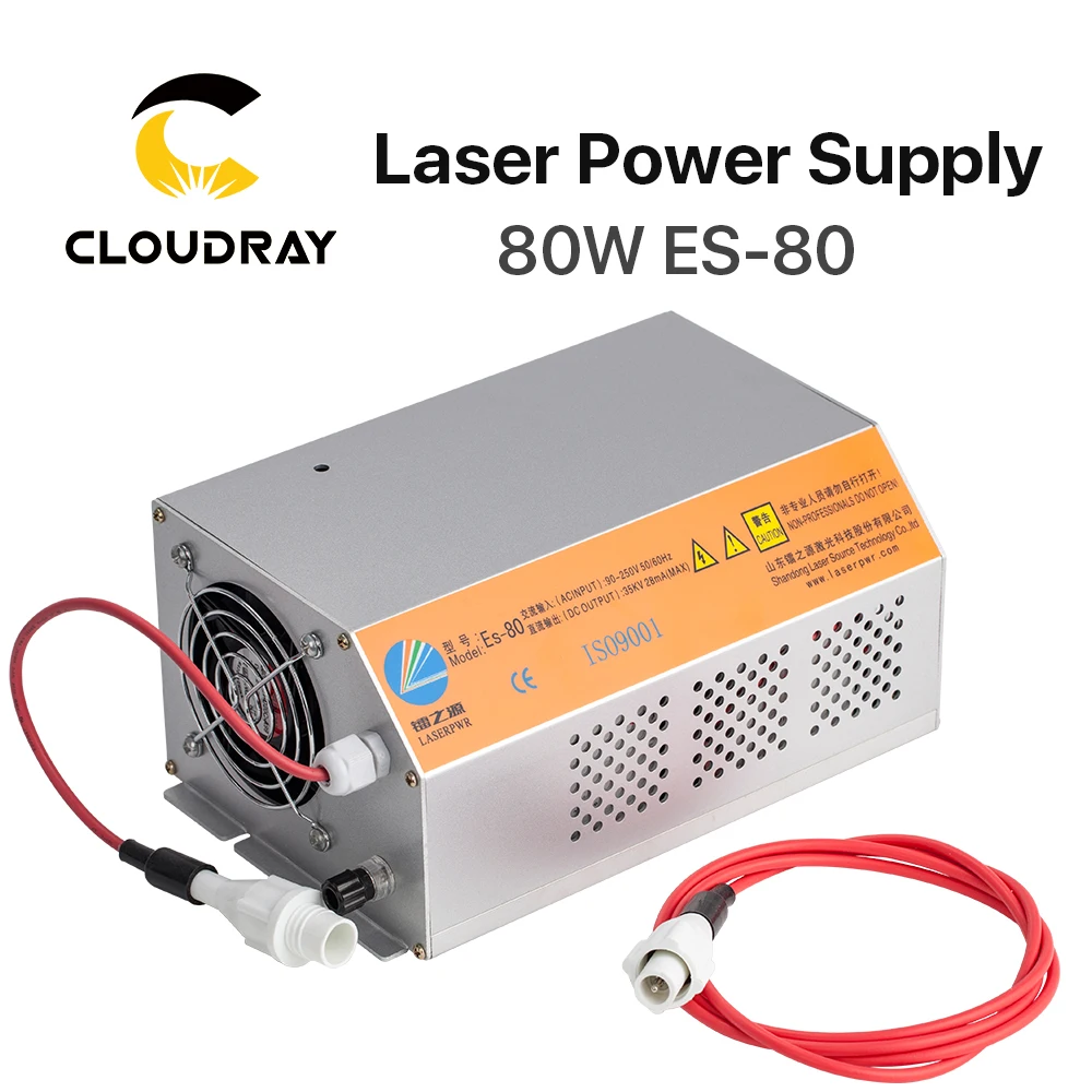 Cloudray 80 100 Вт CO2 лазерный источник питания для гравировальный станок резки HY Es80