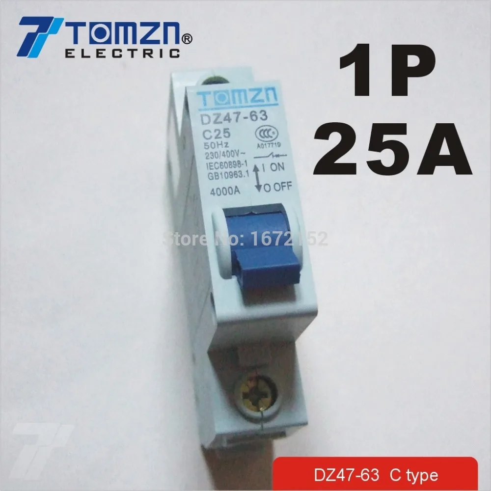 1P 25A 230/400v ~ 50 HZ/60 HZ Мини выключатель MCB C45 C Тип | Обустройство дома