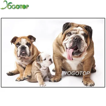 

YOGOTOP 5D Diy Diamond Painting Cross Stitch bulldog Huskies Dog Diamond Mosaic sets Full Diamond Embroidery Decoration QA189
