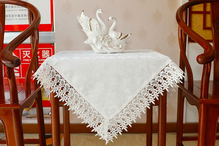Современная кружевная атласная Скатерть с вышивкой скатерть рождественское