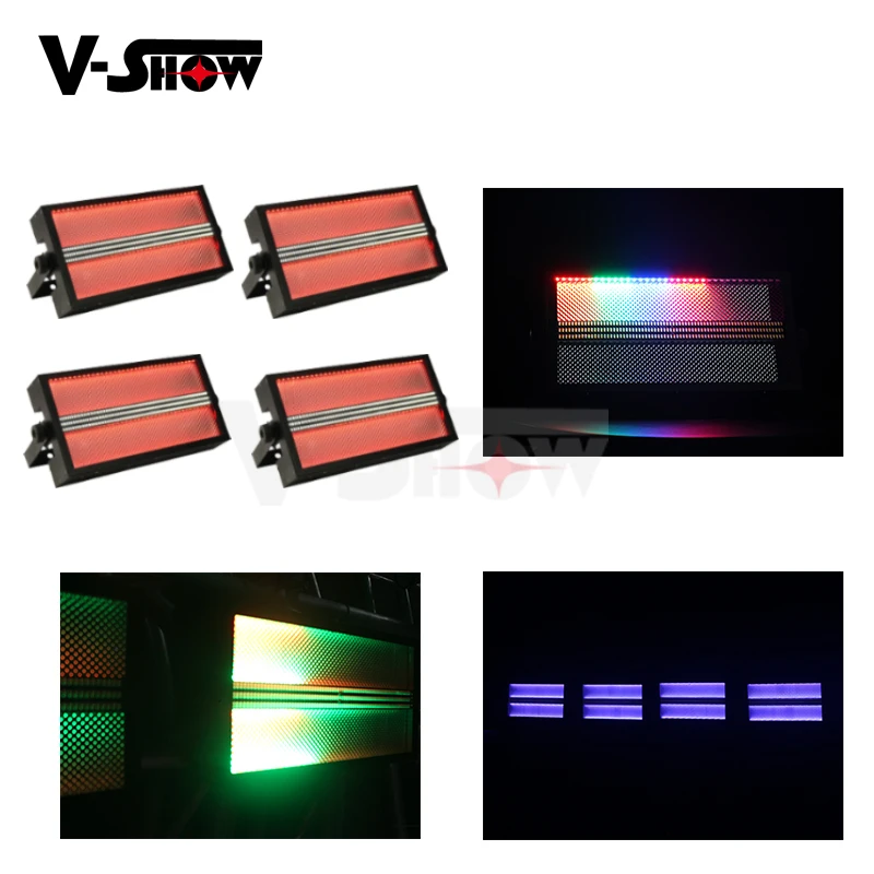 Vshow 4pcs 2in1 Professional Strobe Light Led Dj Disco Stage Light Dmx