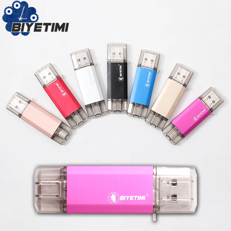 Usb флеш-накопитель Biyetimi 3,0 type-c для телефона и компьютера 16 ГБ 32 ГБ 64 ГБ реальная емкость u-образная Флешка для телефона Android