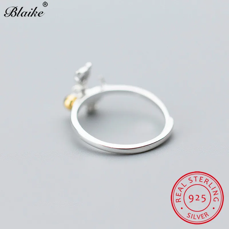 Женские кольца в виде кошки Blaike кольцо колокольчика из серебра 925 пробы