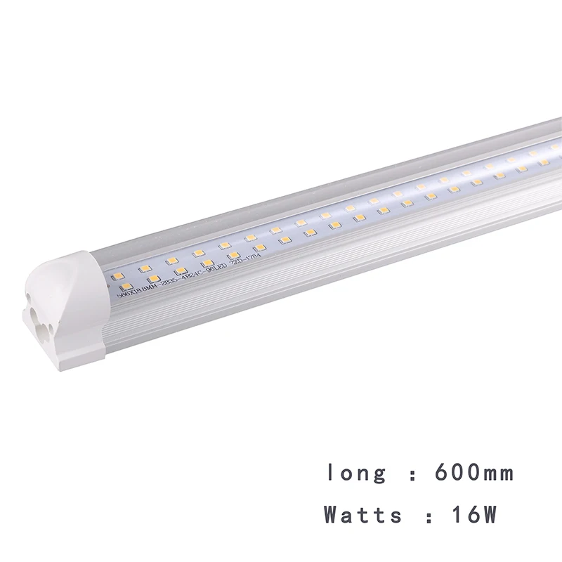 YANDIAO светодиодные трубки T8 Light 120 см 85 V-265 V Светодиодный LED флуоресцентные T8 трубки лампы холодный белый свет Lampara ампулы ПВХ Пластик - Испускаемый цвет: 600 mm 16W