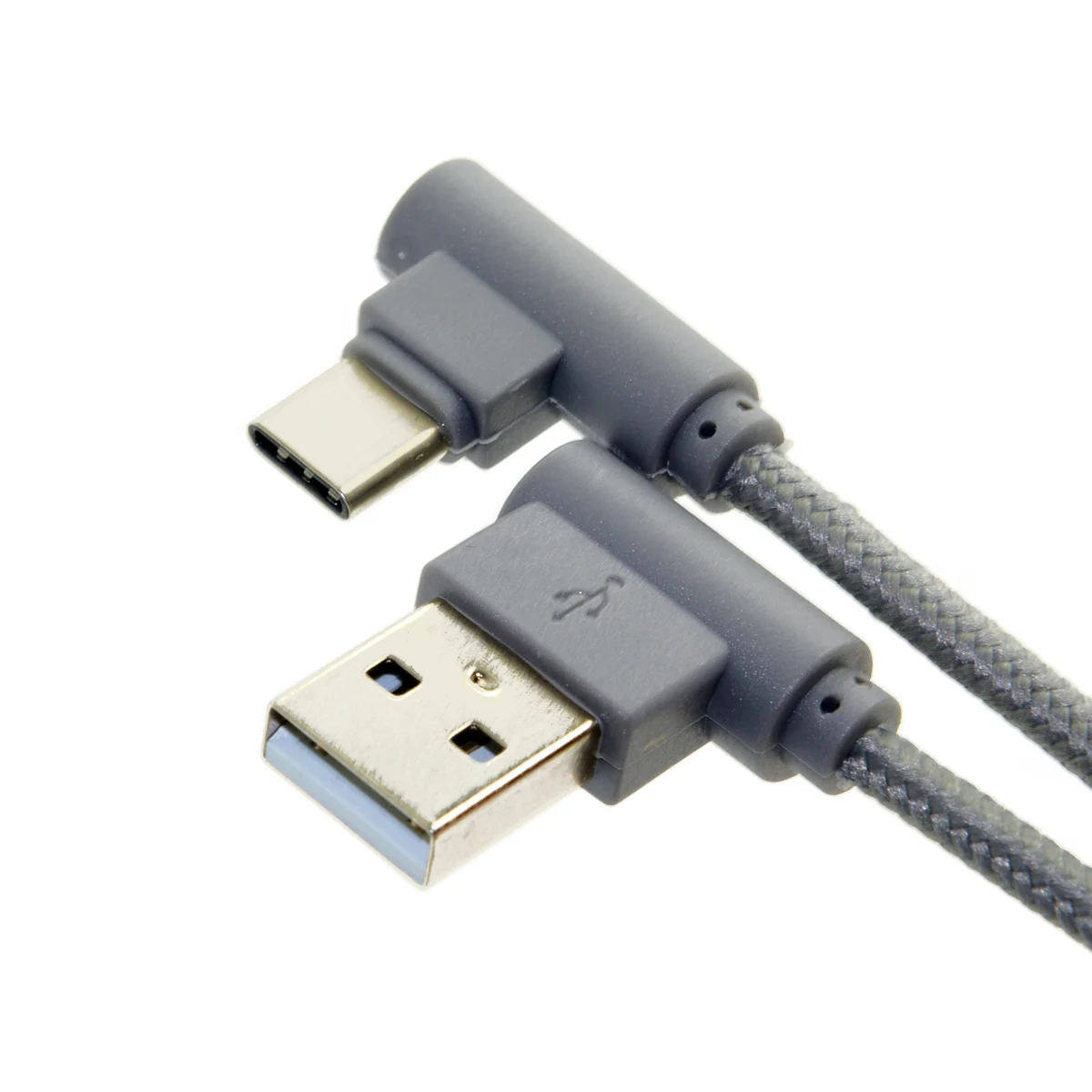 

Zihan USB-C 3.1 Type-C to Left Angled 90 Degree USB 2.0 Data Cable with Sleeve for Tablet & Mobile Phone
