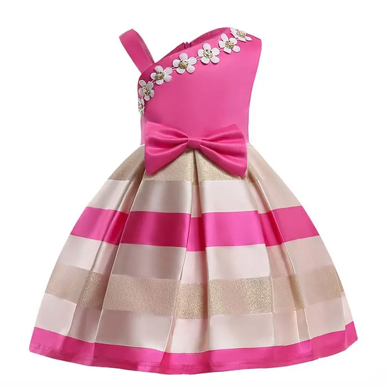 Летние платья для девочек; платья принцессы без рукавов для маленьких девочек; рождественское платье для свадебной вечеринки; Пасхальный карнавальный костюм - Цвет: AG030 Rose