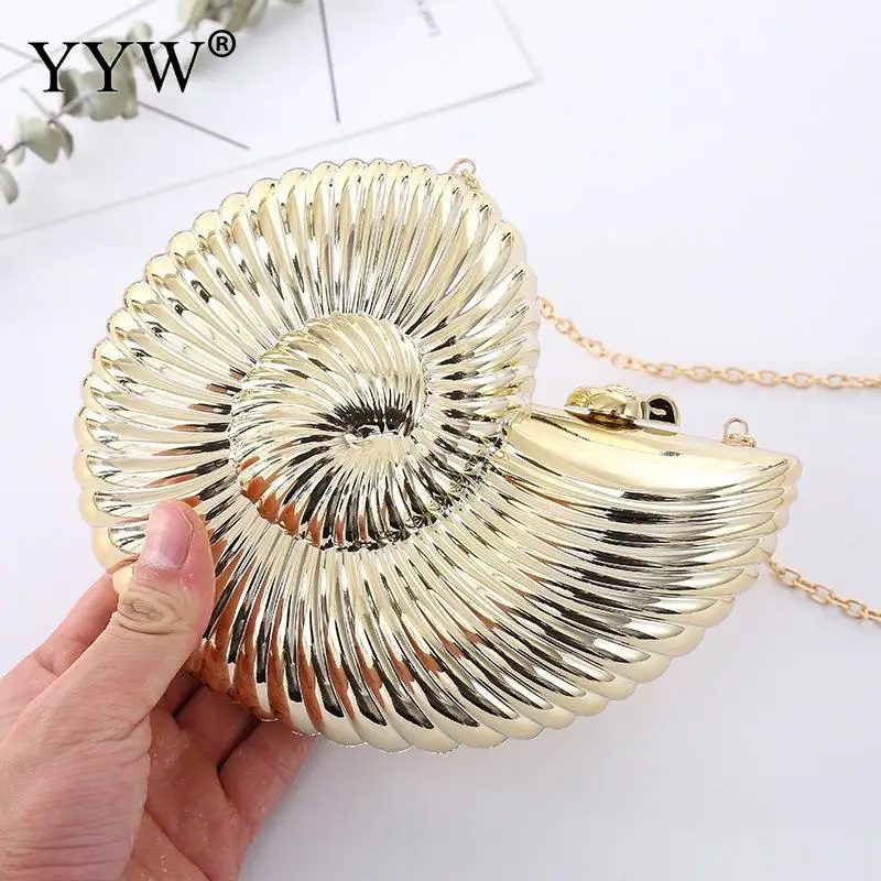 الذهب الشظية أزياء مساء مخلب سلسلة نسائية حبال قذيفة أكياس حزب الزفاف Crossbody حقائب للنساء صغيرة لطيف محفظة براثن