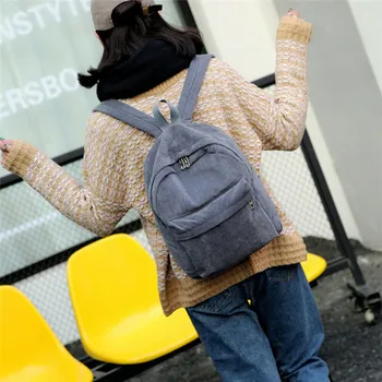 

Women Fashion Mini Backpack for Teenage Corduroy Girls Rucksack Small Travel Female Shoulder Bag High Quality Back Pack mochila