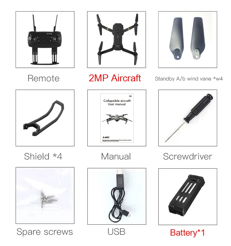 E58 wifi FPV с широкоугольной HD камерой Режим высокой фиксации складной рычаг RC Квадрокоптер RTF VS VISUO XS809HW - Цвет: 2MP x 1 Battery