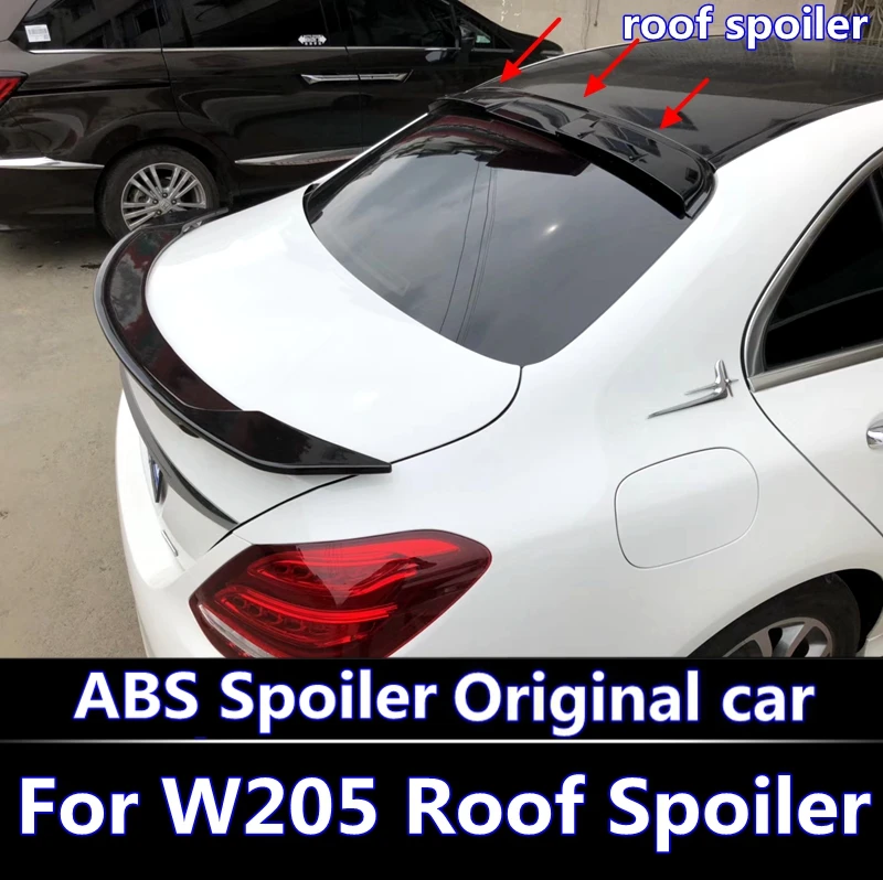 Для Benz W205 спойлер на крышу для Mercedes 4-дверный седан C63 C180 C200 C250 C260 ABS пластиковый 2015