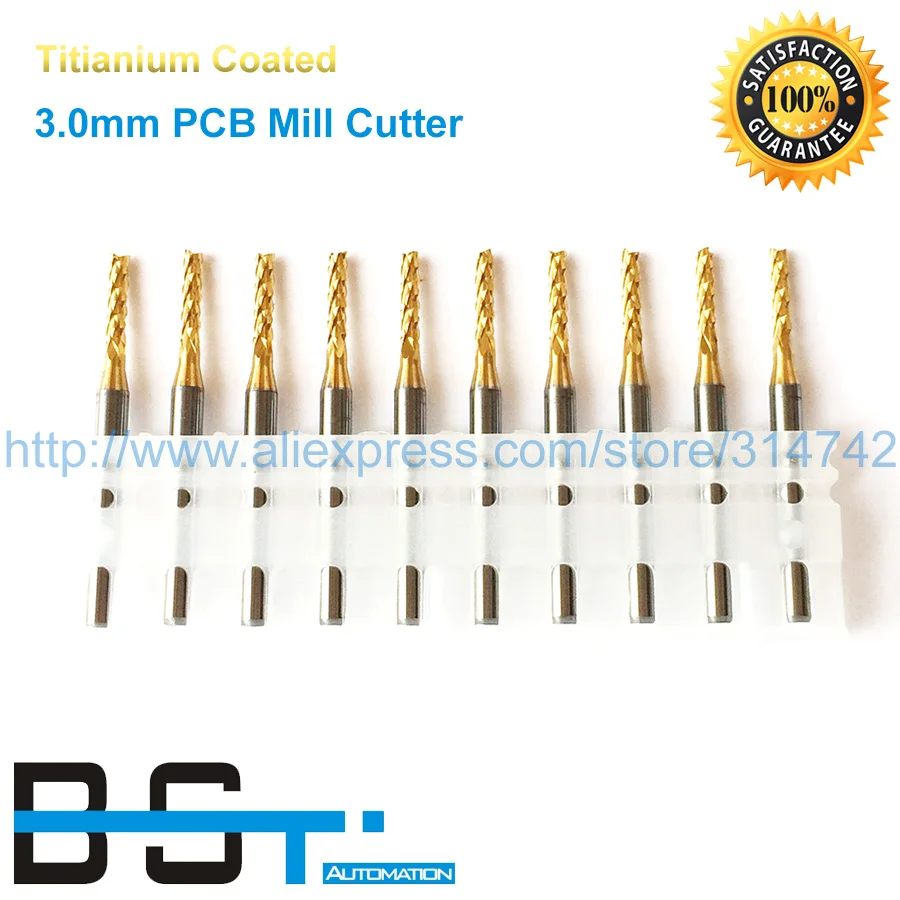 Tungsten Carbide 3mm End Mill Engraving Bits 3.00mm CNC Rotary Burrs Set corn milling cutter PCB