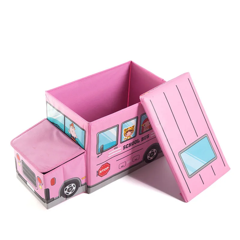 Creative Cartoon Car Storage Box Fold Toy Storage Basket Children Storage Bin