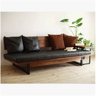 American Iron Retro Three Piece Solid Wood Sofa Cushion Chairs American Iron Retro Three Piece Solid Wood Sofa Cushion Chairs Plus Small And Medium