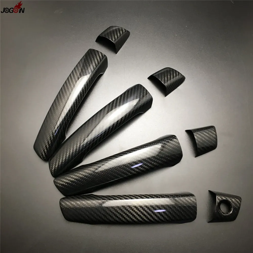 

Carbon Fiber Side Door Handle Cover Trim Smart Key Hole For AUDI A3 S3 RS3 8V 2013 2014 2015 2016 2017 LHD
