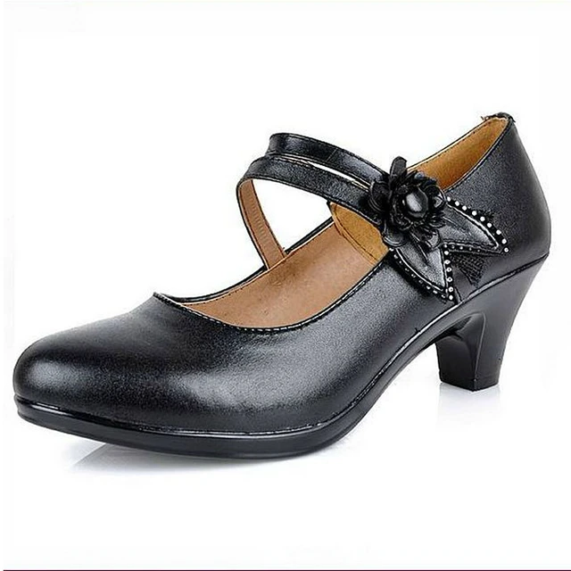 New 2016 women genuine leather shoes woman office shoes lady work shoes
