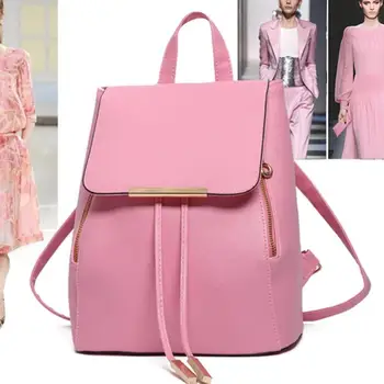 

Women PU Leather Backpack Girls Preppy Style Leisure Backpack Travel Bag For Teenagers Vintage Backpacks Mochilas Mujer Z60