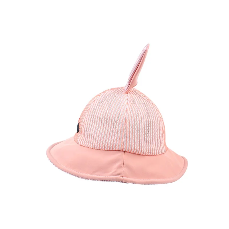 Mesh Bunny Baby Hat Breathable Soft Kids Hat Boys Girls Summer Sun Cap Wide Brim Lace Up Baby Hat With Ears Baby Girls Clothing (11)