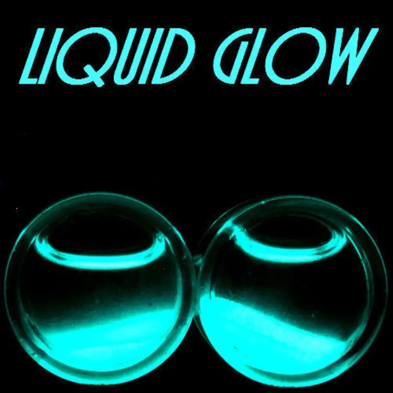 Vintage Ear Expander Shellhard Clear Acrylic Glow in the Dark Liquid Flesh Tunnel Ear Plug Stretcher Piercing Body Jewelry