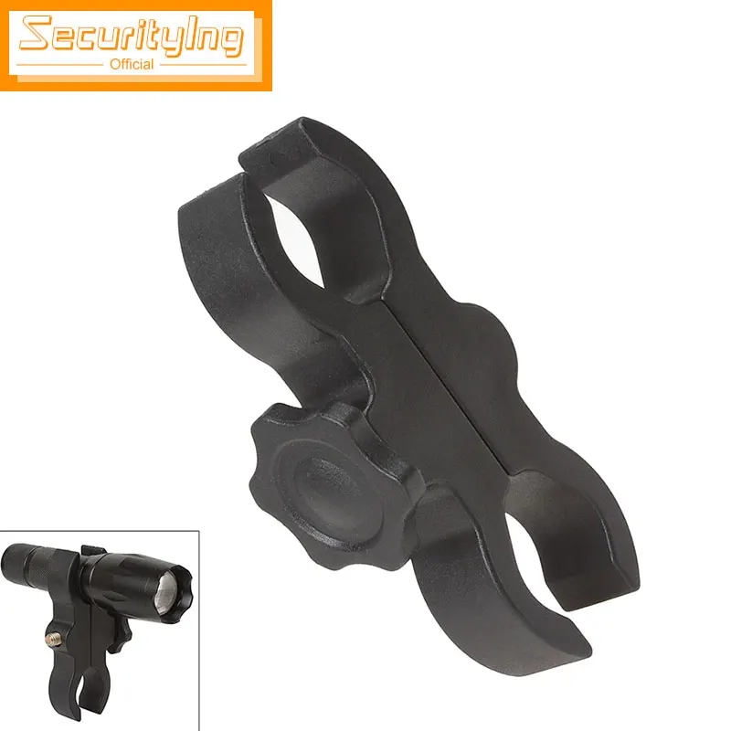 

SecurityIng Plastic Durable & Adjustable Bike Torch Flashlight Mount Barrel Clamp