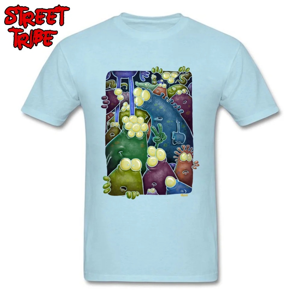 Designer crowded aliens Casual Tshirts O Neck 100% Cotton Mens Tops Shirts Short Sleeve Summer Casual Tee-Shirt crowded aliens light
