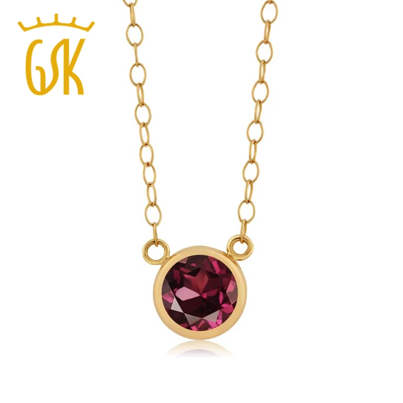 Gem Stone King 1.41 Ct London Blue Topaz Rhodolite Garnet 18K Yellow Gold Plated Silver Ring