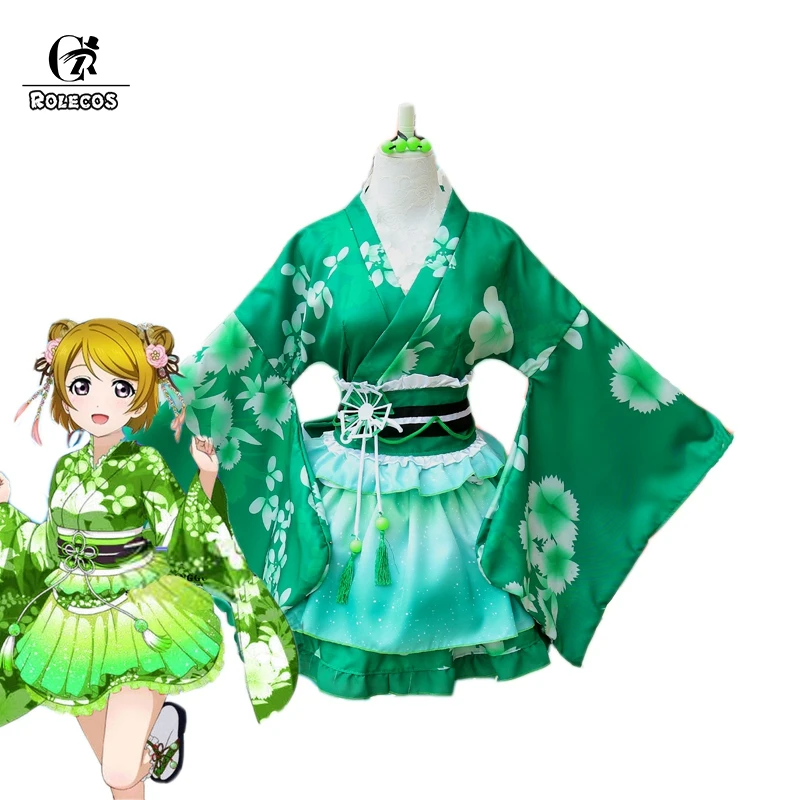 ROLECOS LoveLive Косплей Сонода Umi Костюм Кимоно Love Live Nishikino Maki Honoka Eli кимоно костюм|costumes