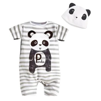 

Newborn Baby Clothes Animal Style Infant Romper+Hat Baby Girls Clothing Set Cotton Tollder Kids Costume Panda Baby Boy Rompers