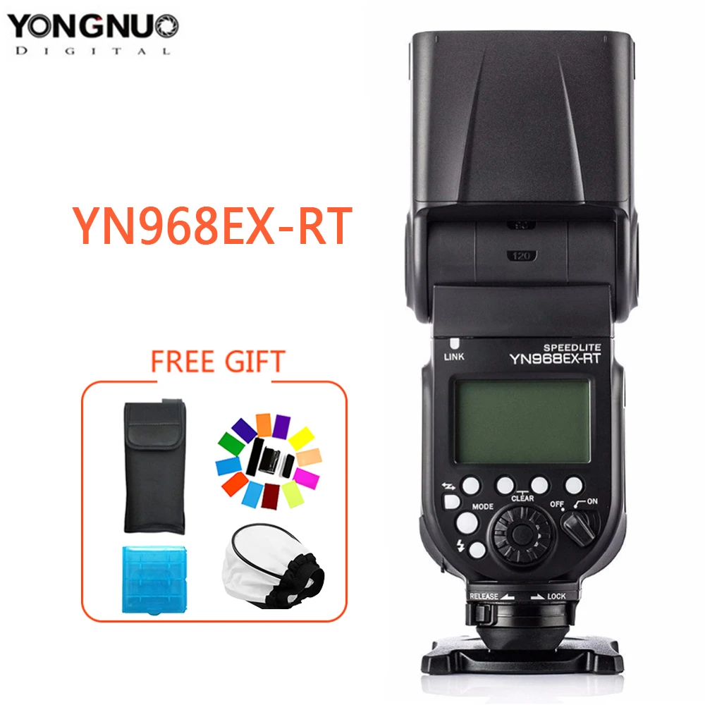 

YONGNUO YN968EX-RT Flash Speedlite High-speed Sync TTL Wireless with LED Light for Canon 5DIII 6D 7DII 60D 1100D 1200D 1000D700D