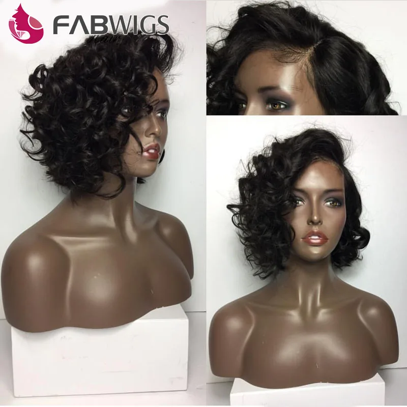 Парики из натуральных волос Fabwigs волнистые с детскими волосами 180%|wig with baby hair|wig
