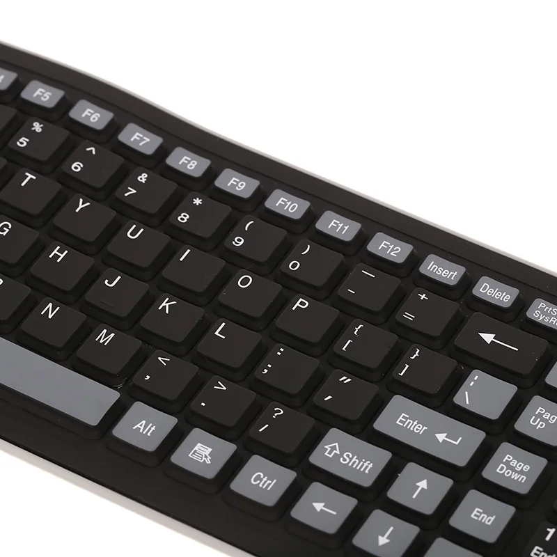 2.4g беспроводное устройство Гибкая Roll Up клавиатура Портативный моющиеся Мягкие силиконовые клавиатуры с USB приемник для компьютера